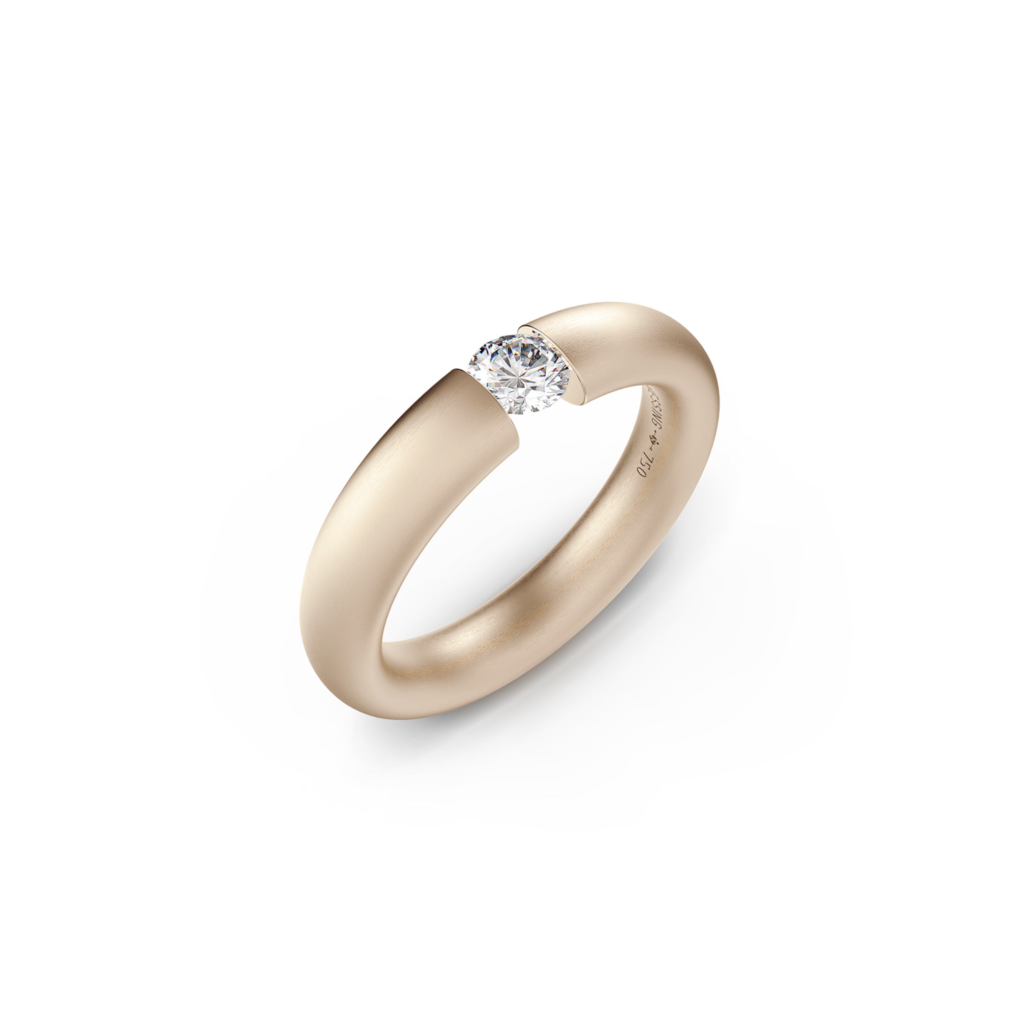 Niessing Spannring® Oval - N141793-0.25ct (25ct-satin-rw) mit Diamant