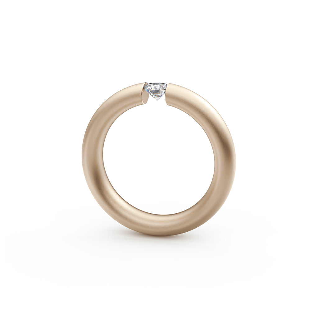 Niessing Spannring® Oval - N141793-0.25ct (25ct-satin-rw) mit Diamant