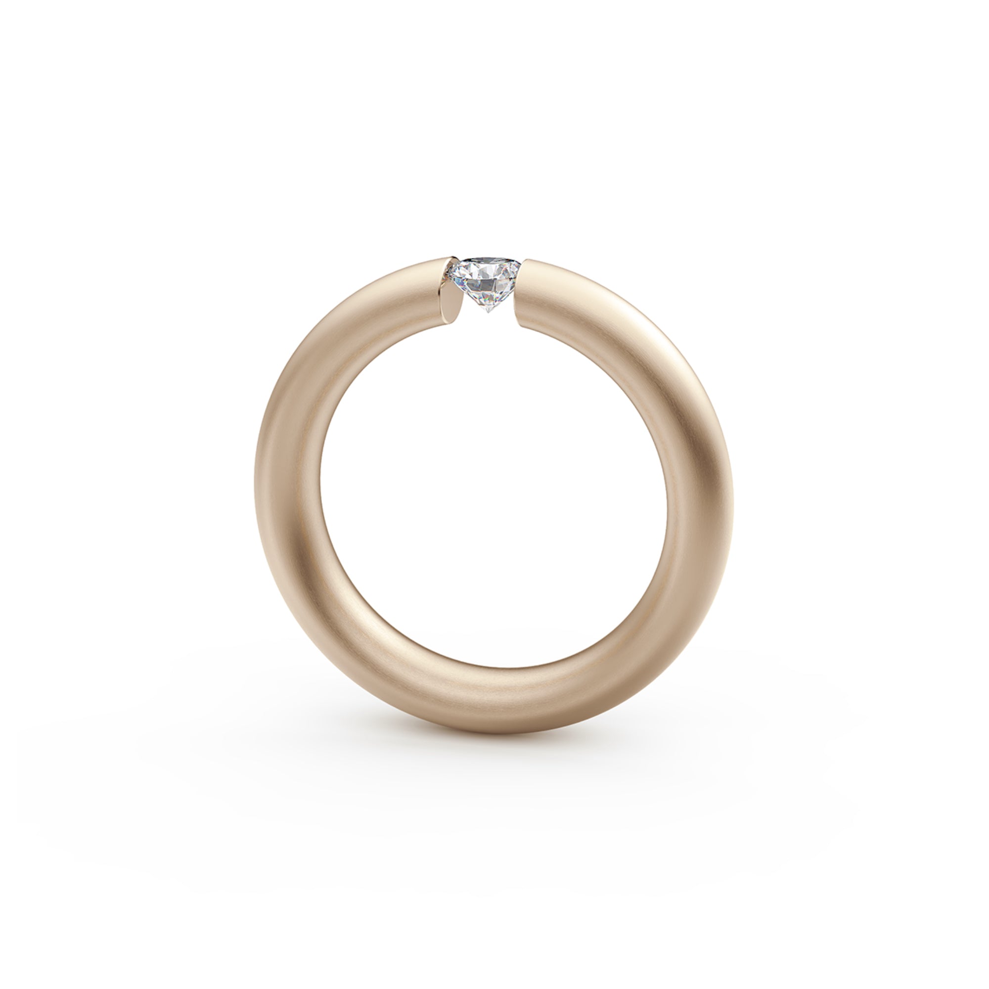 Niessing Spannring® Oval - N141793-0.25ct (25ct-satin-rw) mit Diamant