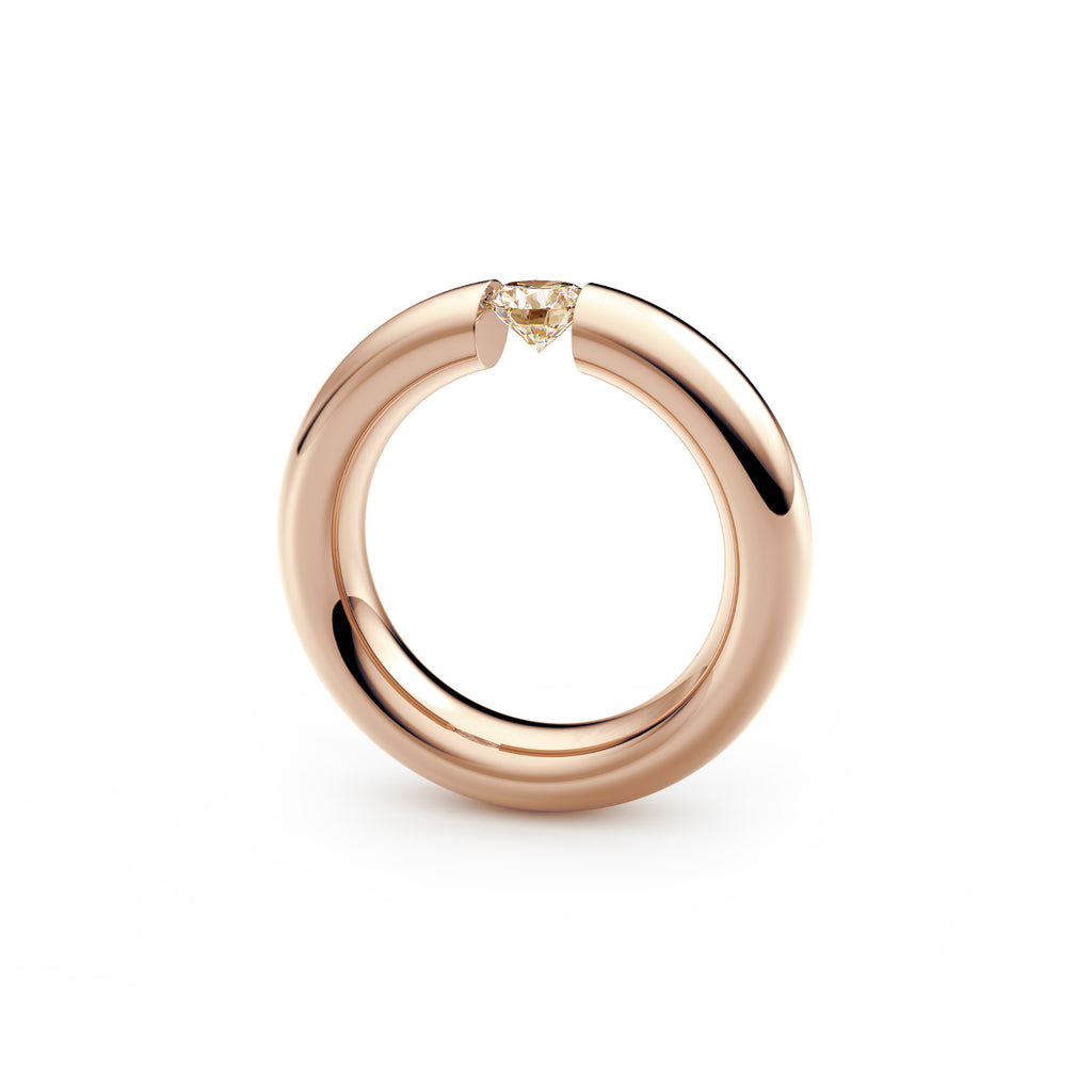 Niessing Spannring® Oval - N141793-0.5ct (5ct-cinnamon-gloss-cr) mit Diamant