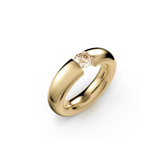 Niessing Spannring® Oval - N141793-0.5ct (5ct-cinnamon-gloss-cy) mit Diamant
