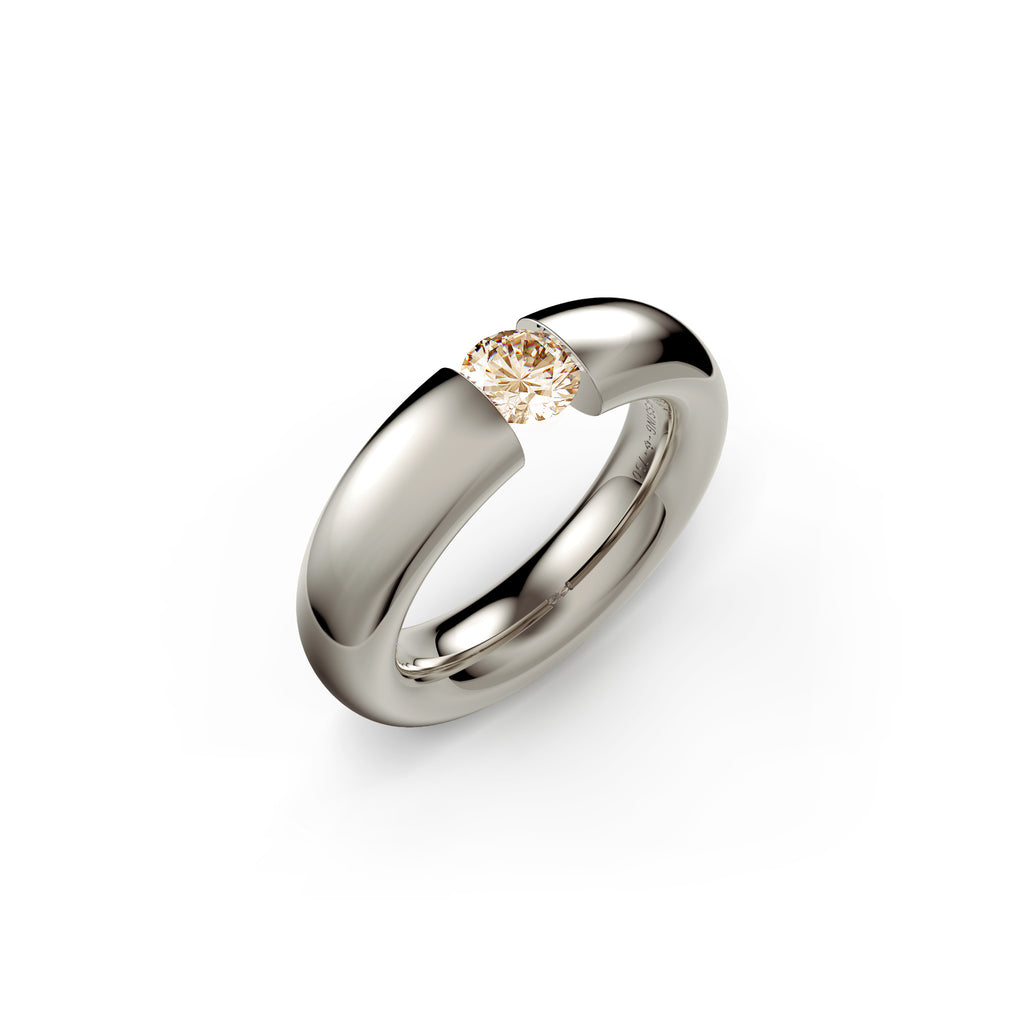 Niessing Spannring® Oval - N141793-0.5ct (5ct-cinnamon-gloss-fg) mit Diamant