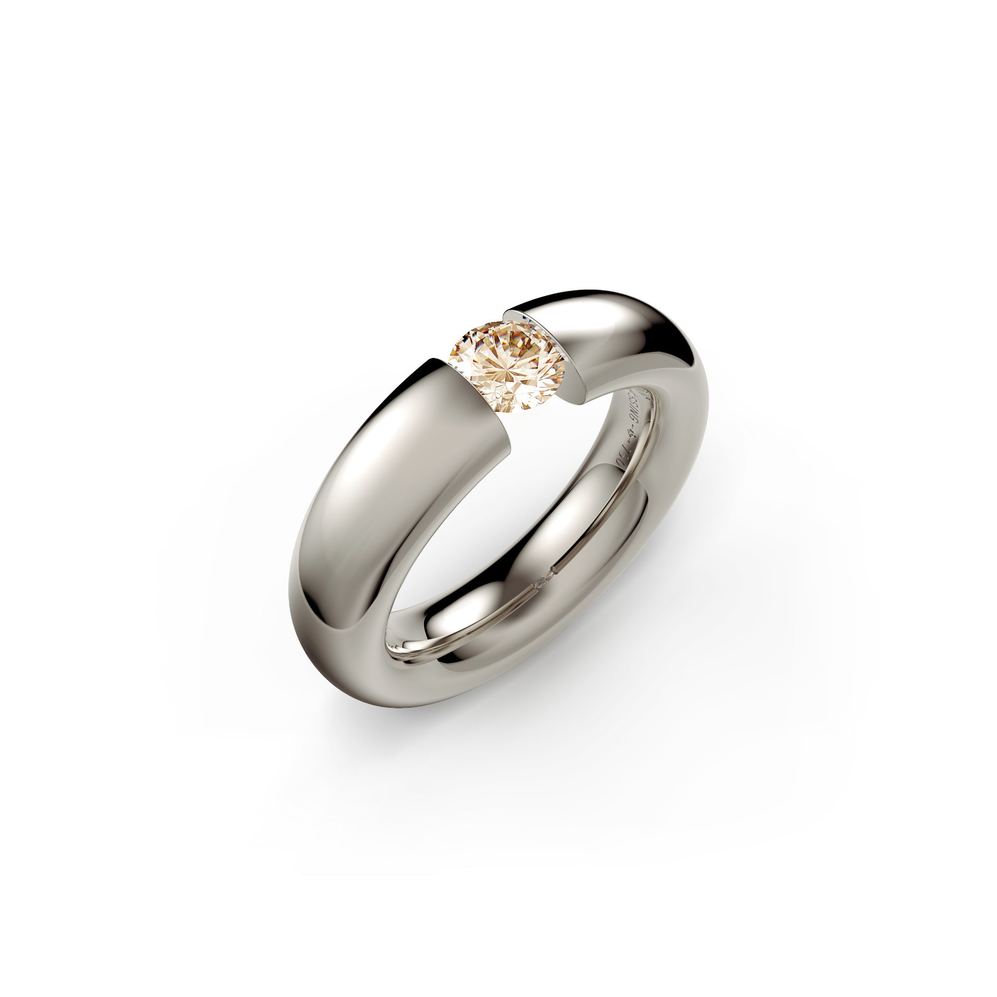 Niessing Spannring® Oval - N141793-0.5ct (5ct-cinnamon-gloss-fg) mit Diamant