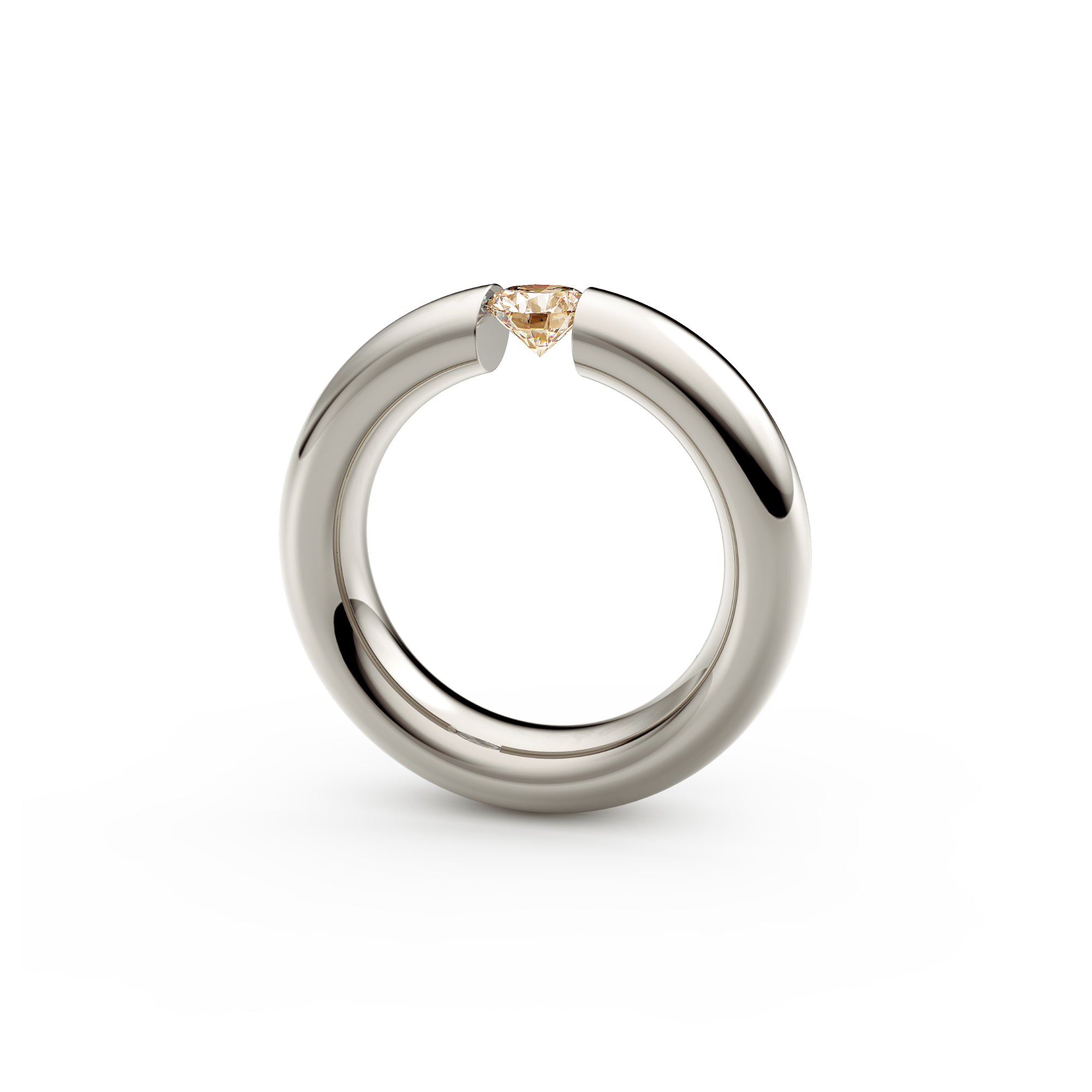 Niessing Spannring® Oval - N141793-0.5ct (5ct-cinnamon-gloss-fg) mit Diamant