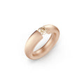Niessing Spannring® Oval - N141793-0.5ct (5ct-cinnamon-satin-cr) mit Diamant