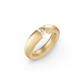 Niessing Spannring® Oval - N141793-0.5ct (5ct-cinnamon-satin-cy) mit Diamant