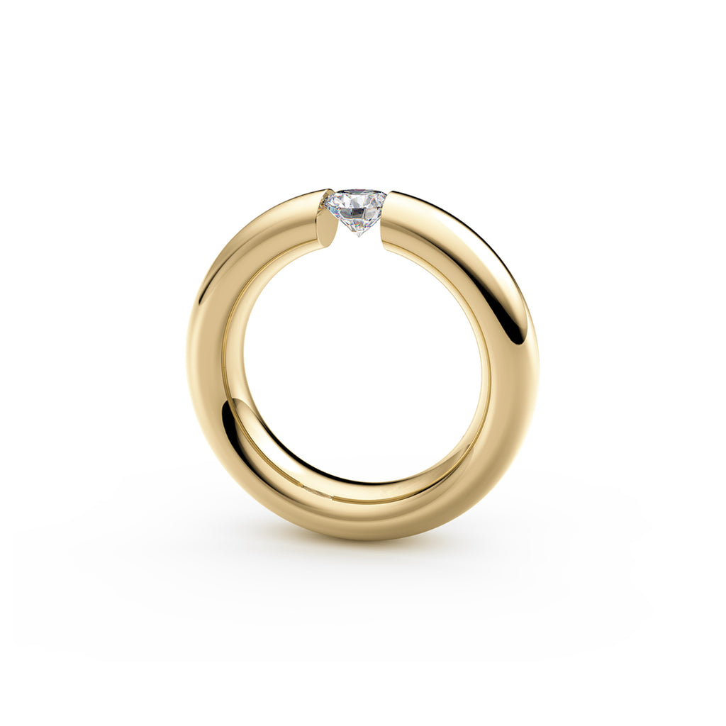 Niessing Spannring® Oval - N141793-0.5ct (5ct-gloss-cy) mit Diamant