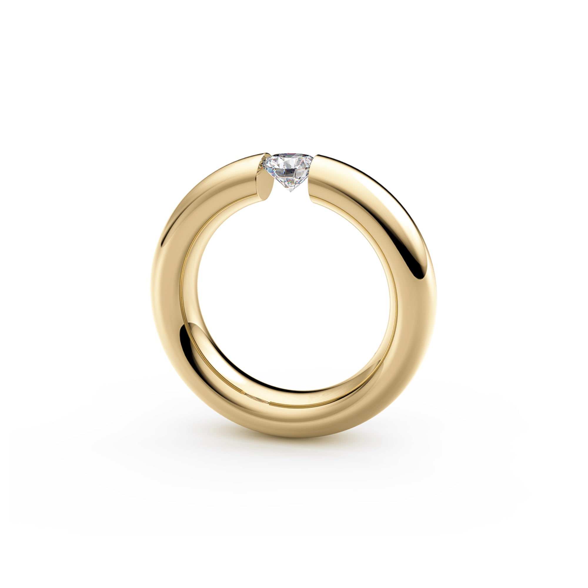 Niessing Spannring® Oval - N141793-0.5ct (5ct-gloss-cy) mit Diamant