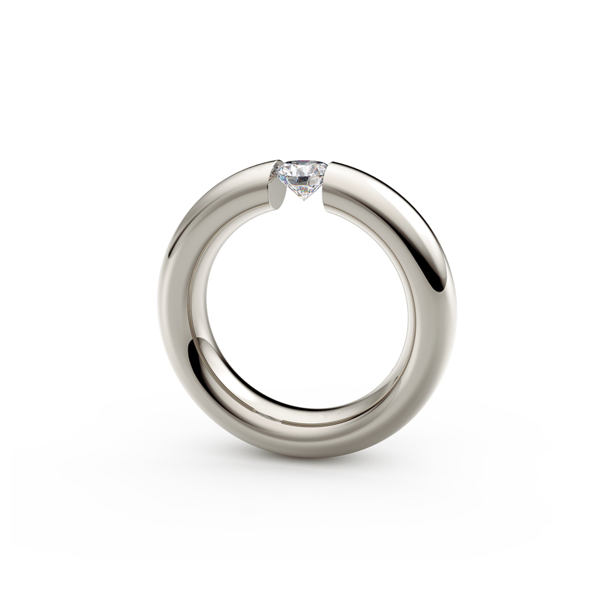 Niessing Spannring® Oval - N141793-0.5ct (5ct-gloss-fg) mit Diamant