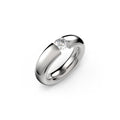 Niessing Spannring® Oval - N141793-0.5ct (5ct-gloss-pt) aus Platin mit Diamant