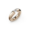 Niessing Spannring® Oval - N141793-0.5ct (5ct-gloss-rw) mit Diamant