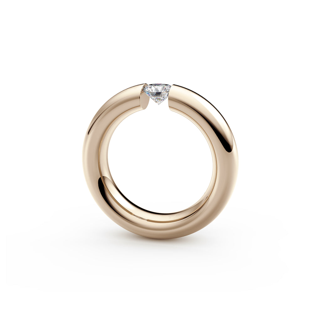 Niessing Spannring® Oval - N141793-0.5ct (5ct-gloss-rw) mit Diamant