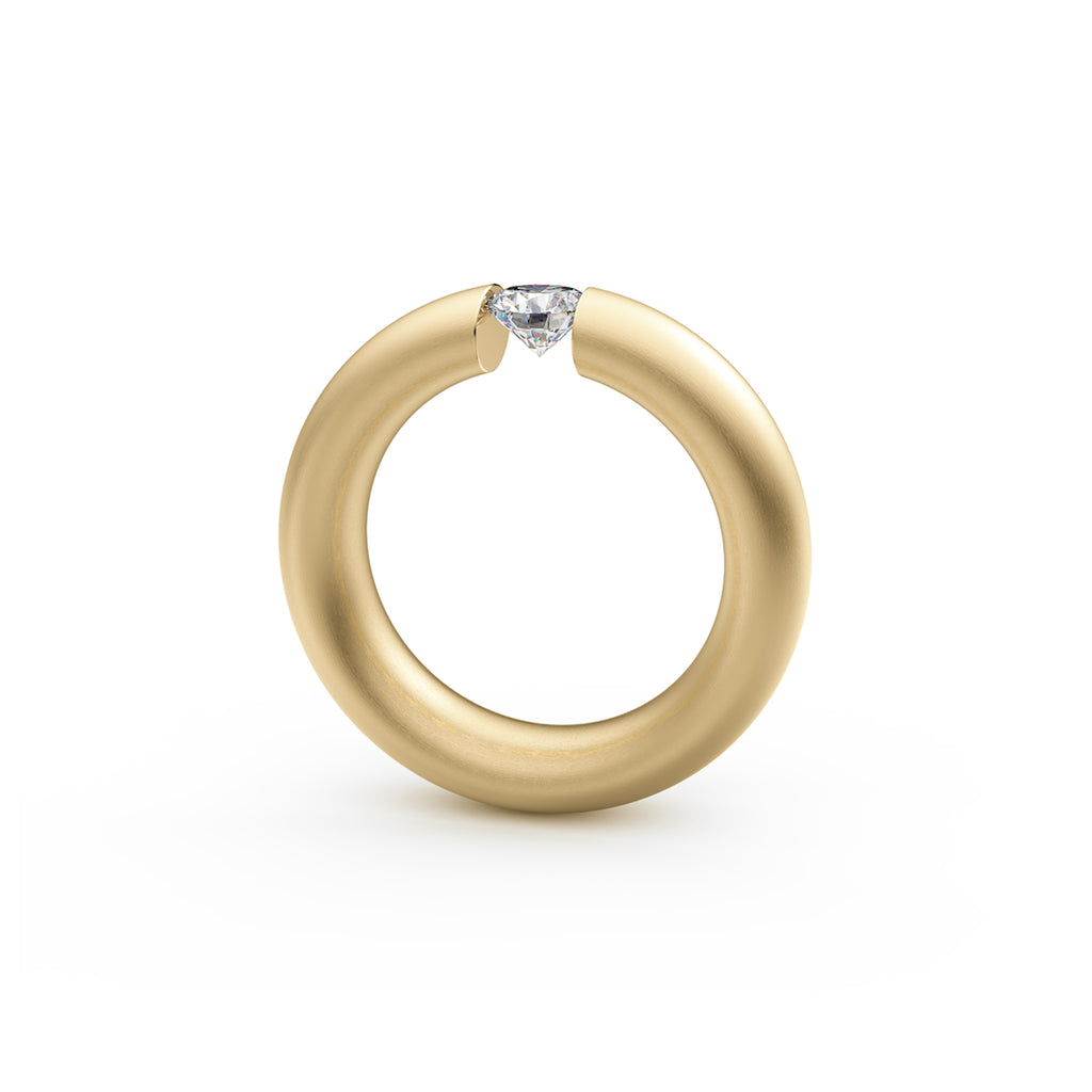 Niessing Spannring® Oval - N141793-0.5ct (5ct-satin-cy) mit Diamant
