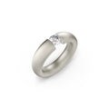 Niessing Spannring® Oval - N141793-0.5ct (5ct-satin-fg) mit Diamant