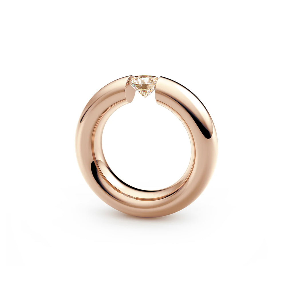 Niessing Spannring® Oval - N141793-0.7ct (7ct-cinnamon-gloss-cr) mit Diamant
