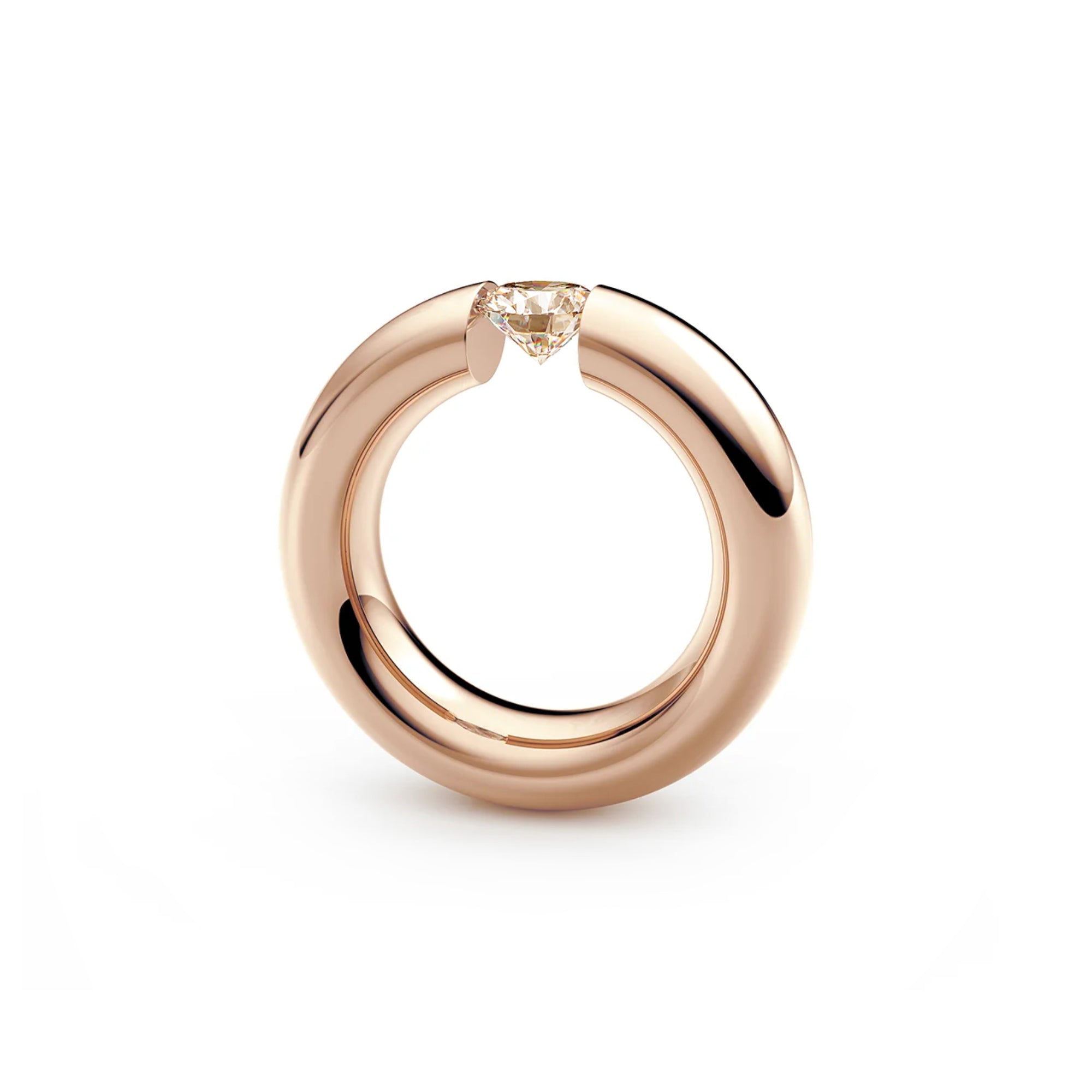 Niessing Spannring® Oval - N141793-0.7ct (7ct-cinnamon-gloss-cr) mit Diamant