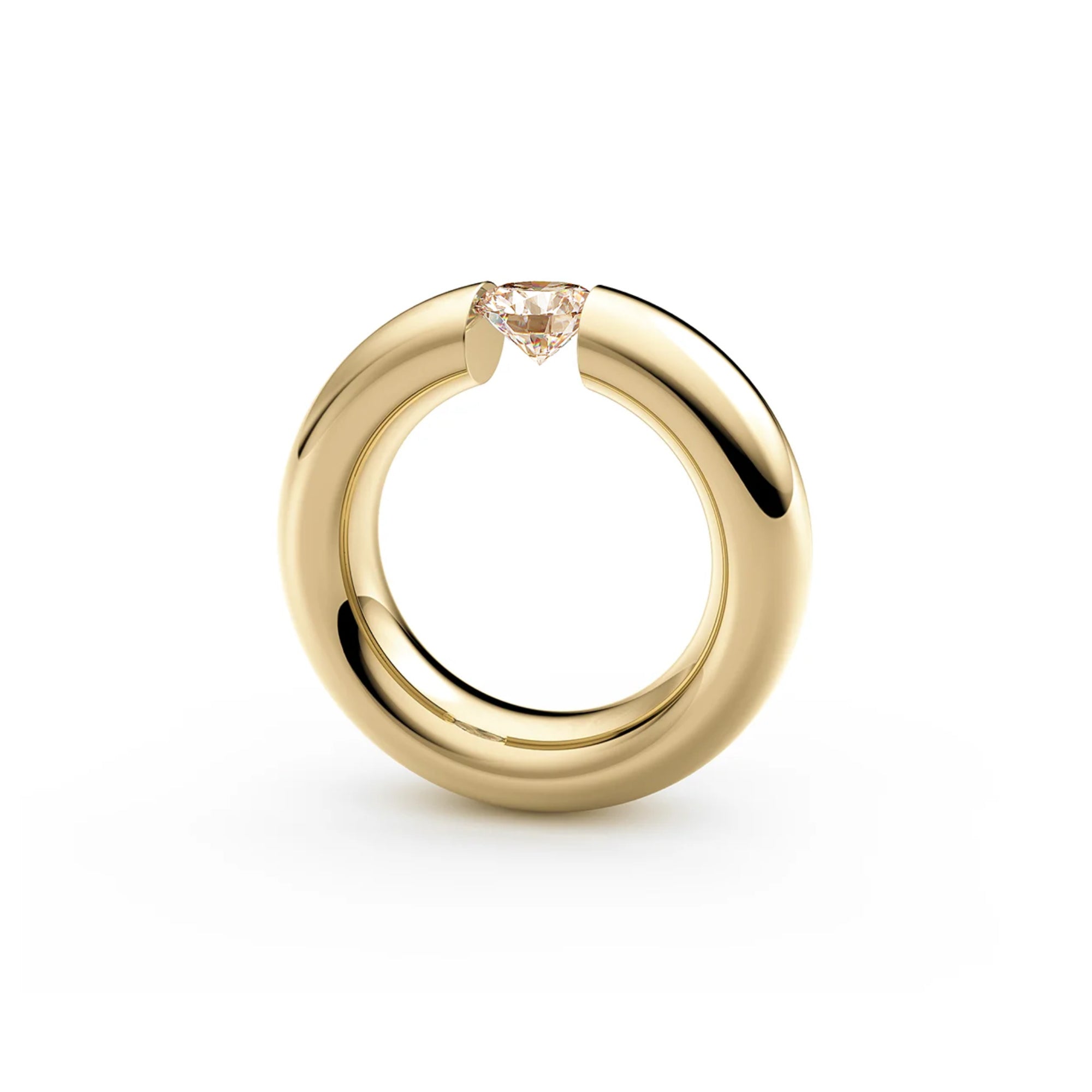 Niessing Spannring® Oval - N141793-0.7ct (7ct-cinnamon-gloss-cy) mit Diamant