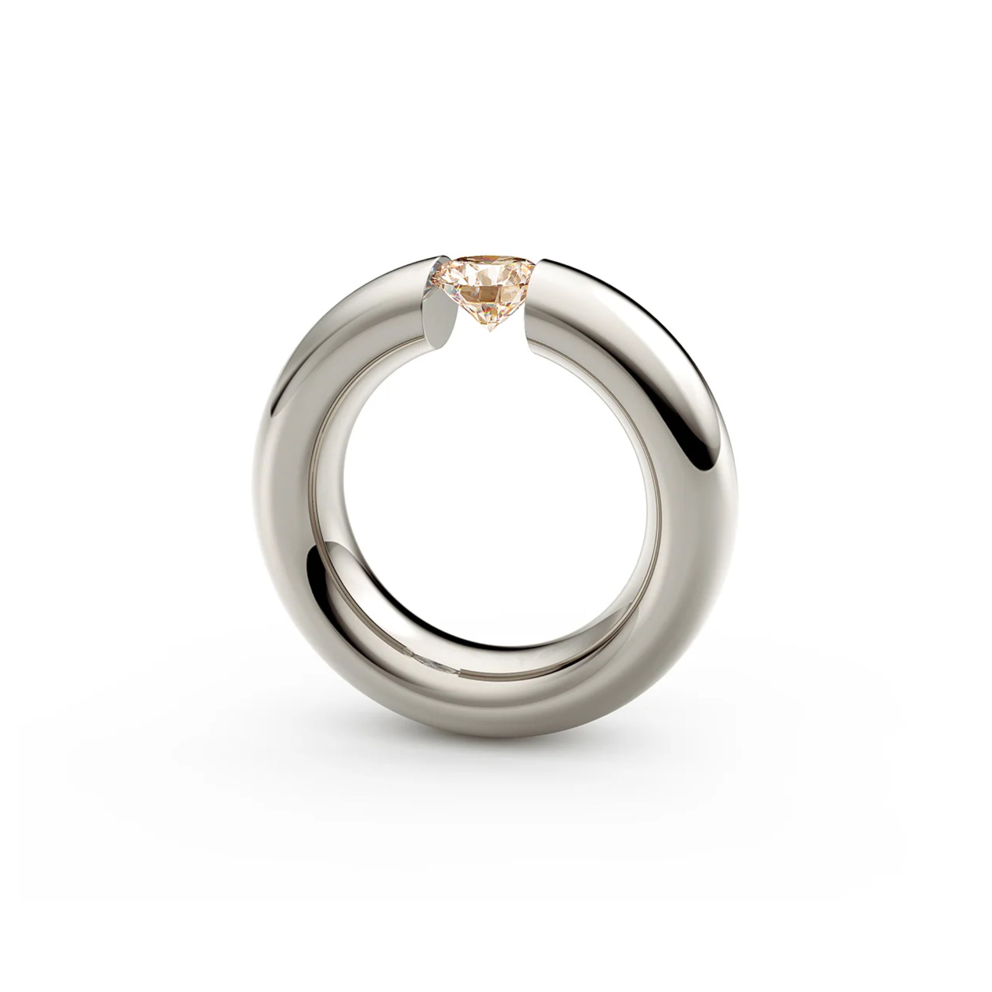 Niessing Spannring® Oval - N141793-0.7ct (7ct-cinnamon-gloss-fg) mit Diamant