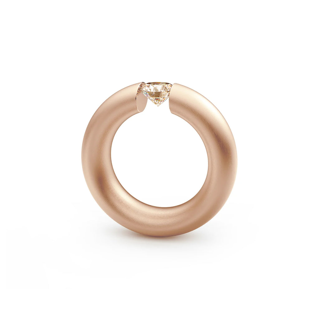Niessing Spannring® Oval - N141793-0.7ct (7ct-cinnamon-satin-cr) mit Diamant