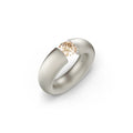 Niessing Spannring® Oval - N141793-0.7ct (7ct-cinnamon-satin-fg) mit Diamant