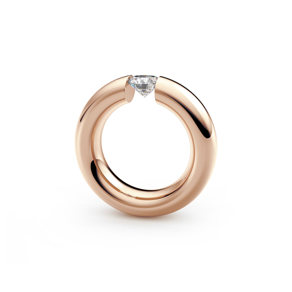 Niessing Spannring® Oval - N141793-0.7ct (7ct-fvs1-gloss-cr) mit Diamant