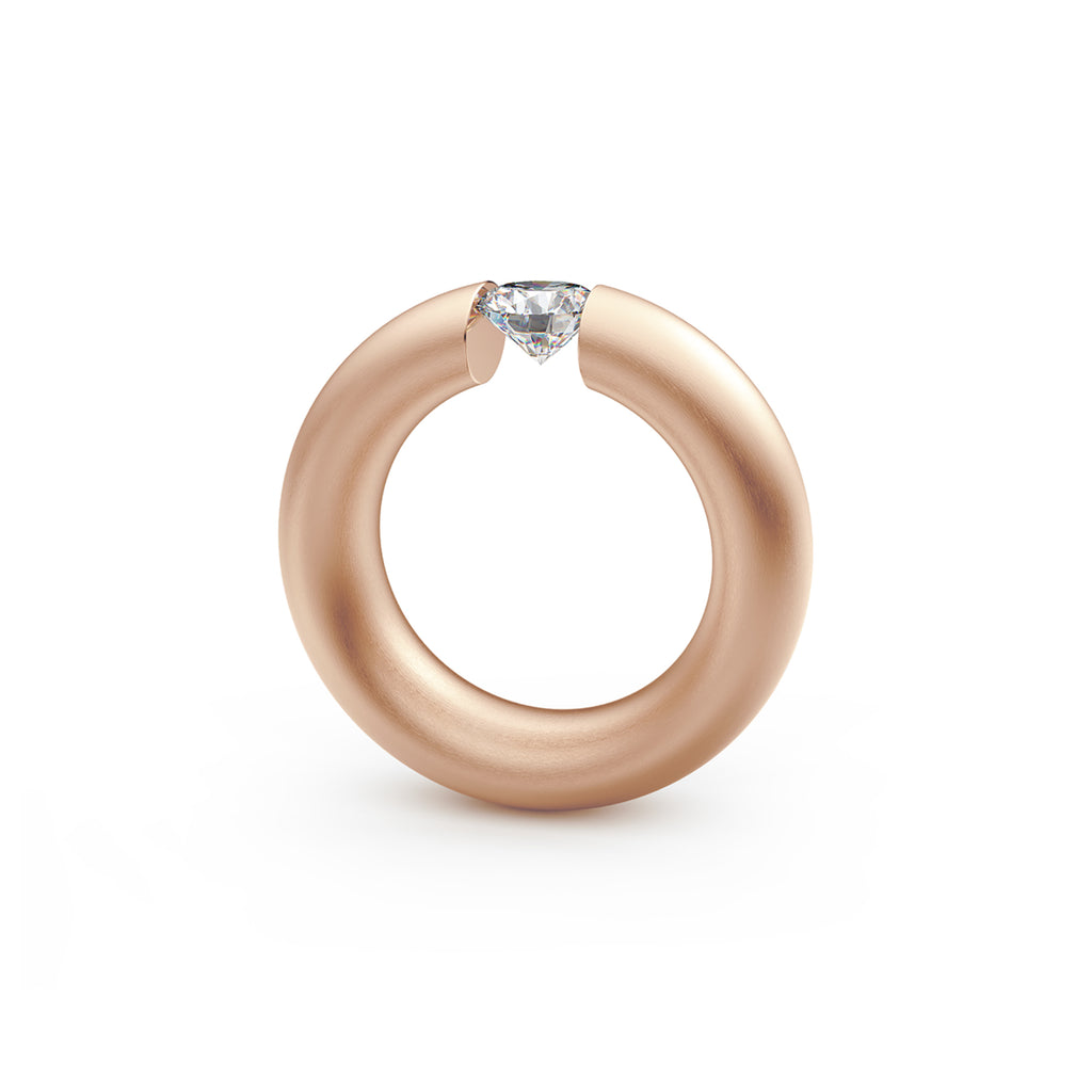 Niessing Spannring® Oval - N141793-0.7ct (7ct-fvs1-satin-cr) mit Diamant
