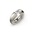 Niessing Spannring® Oval - N141793-0.7ct (7ct-gloss-fg) mit Diamant