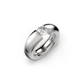 Niessing Spannring® Oval - N141793-0.7ct (7ct-gloss-pt) aus Platin mit Diamant