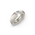 Niessing Spannring® Oval - N141793-0.7ct (7ct-satin-fg) mit Diamant