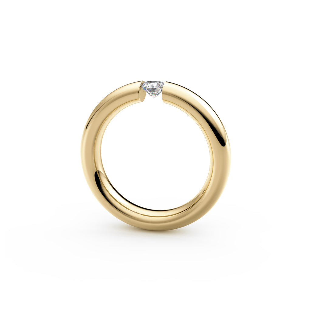 Niessing Spannring® Oval - N141793-4.5mm-0.25ct (25ct-gvs2-gloss-cy) mit Diamant