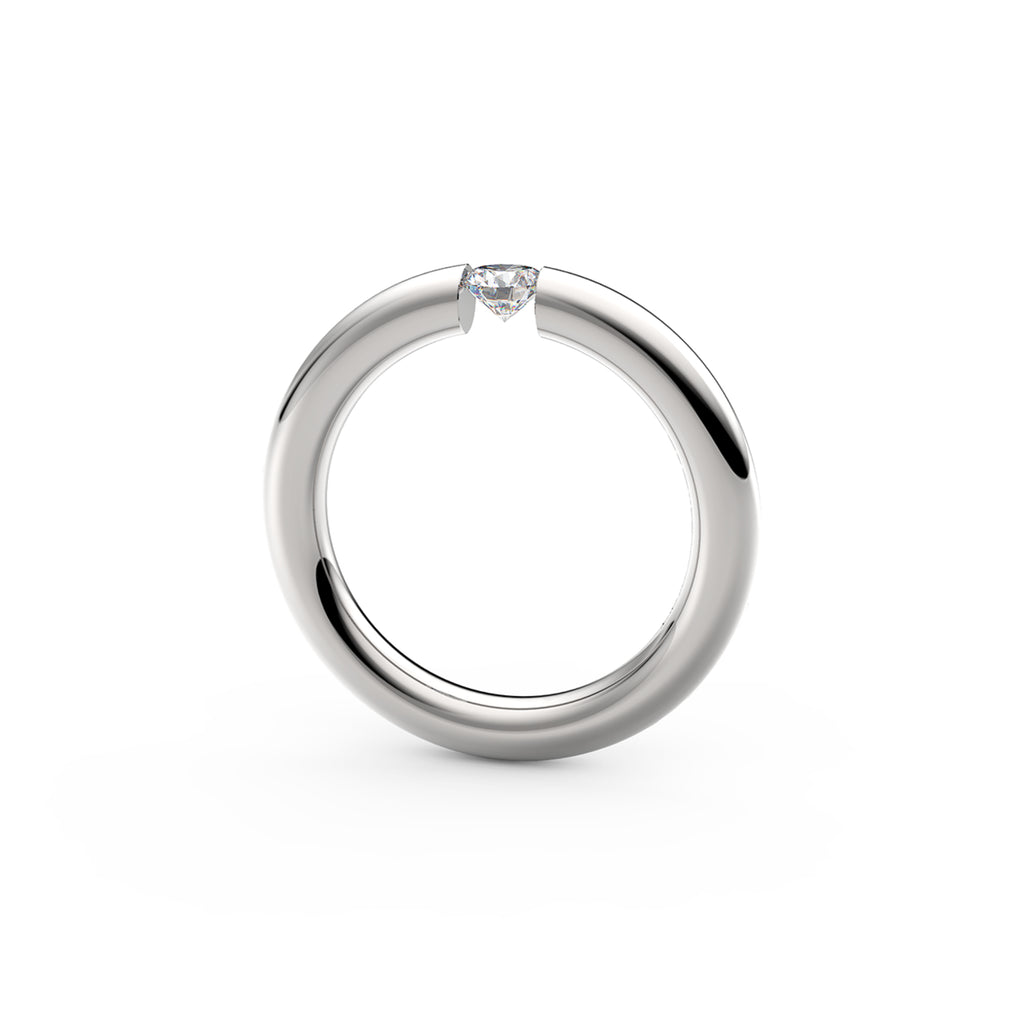 Niessing Spannring® Rund - N141792-3.1mm-0.25ct (25ct-fvs1-gloss-pt) aus Platin mit Diamant