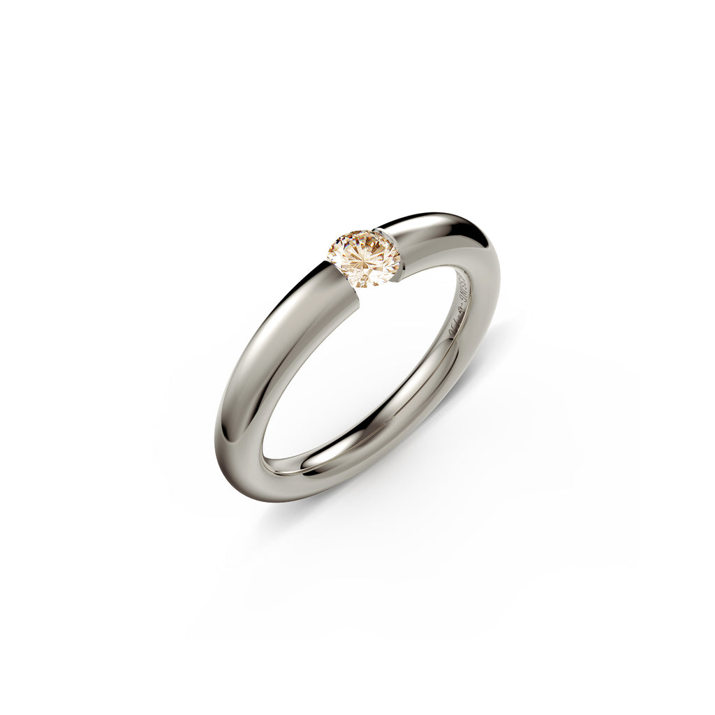 Niessing Spannring® Verlauf - N141790-3.3mm-0.25ct (25ct-cinnamon-gloss-fg) mit Diamant