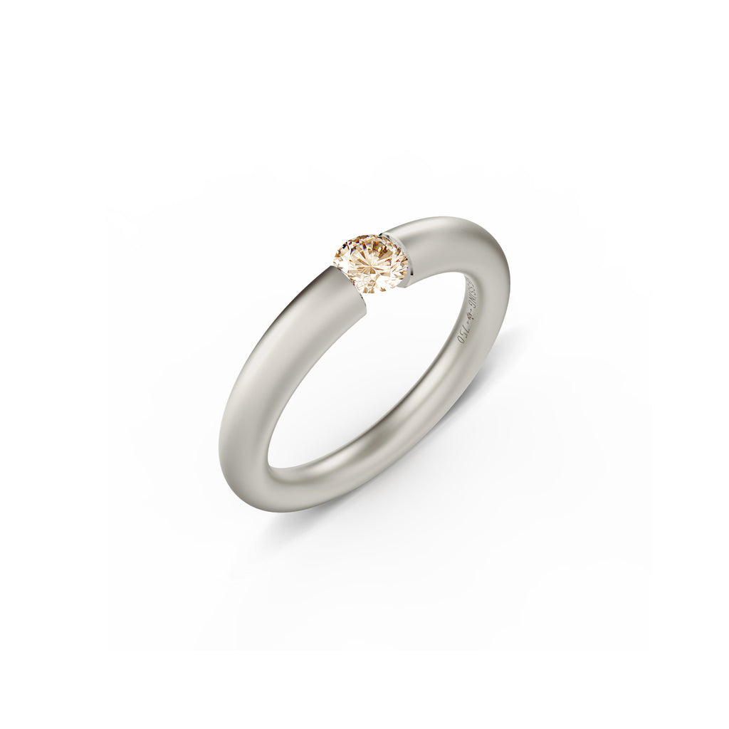 Niessing Spannring® Verlauf - N141790-3.3mm-0.25ct (25ct-cinnamon-satin-fg) mit Diamant