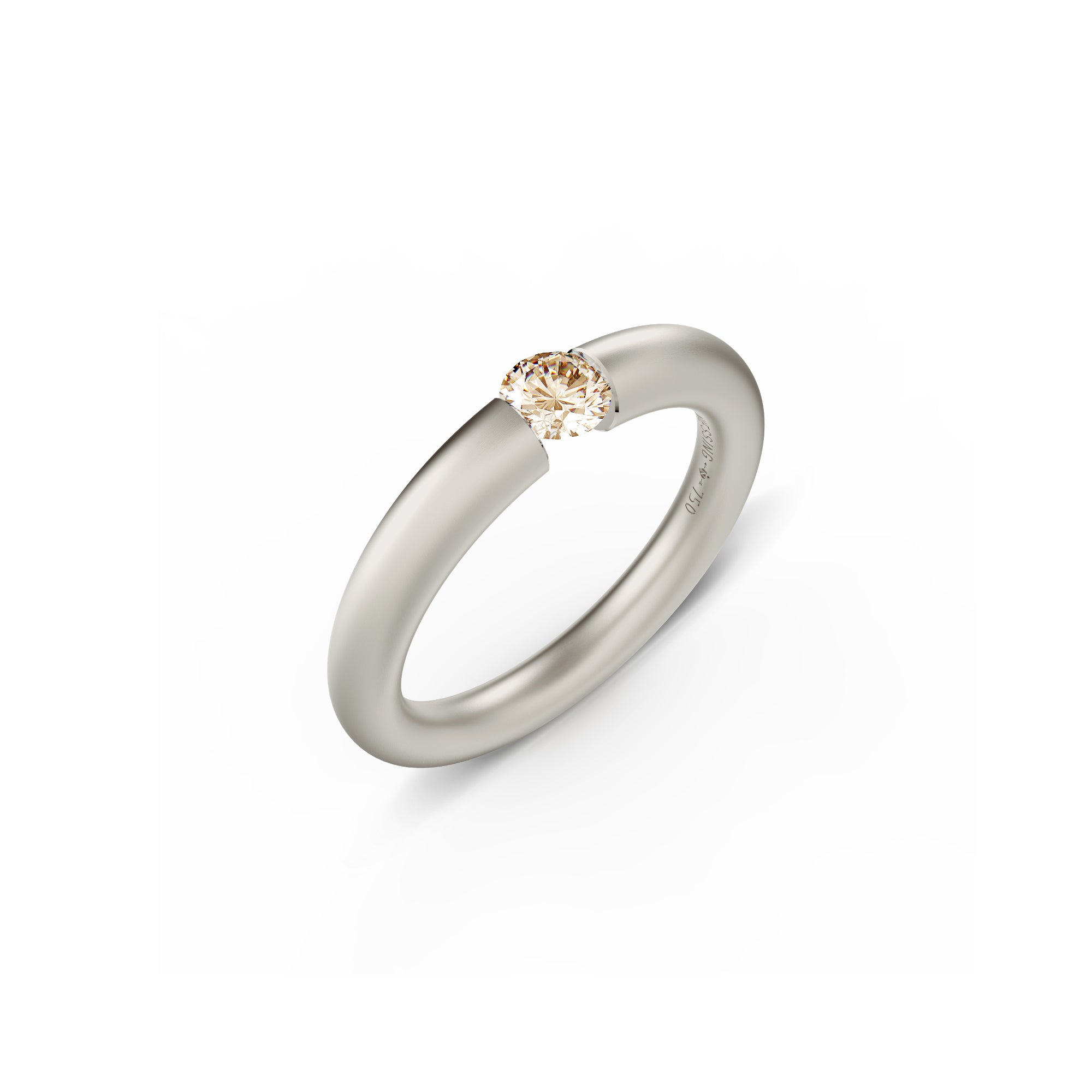 Niessing Spannring® Verlauf - N141790-3.3mm-0.25ct (25ct-cinnamon-satin-fg) mit Diamant