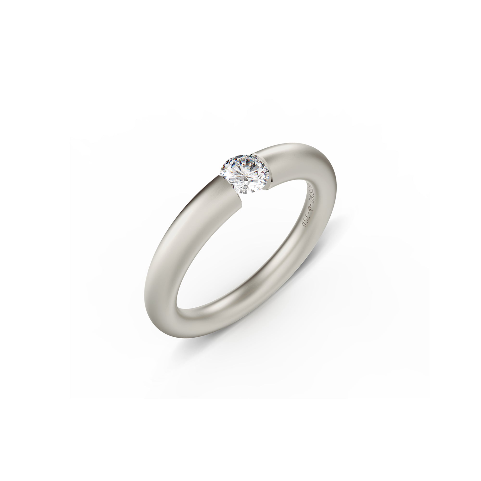 Niessing Spannring® Verlauf - N141790-3.3mm-0.25ct (25ct-fvs1-satin-fg) mit Diamant