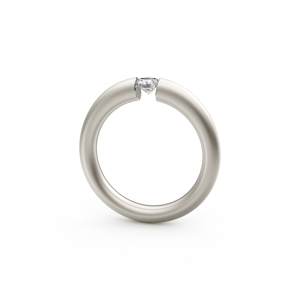 Niessing Spannring® Verlauf - N141790-3.3mm-0.25ct (25ct-fvs1-satin-fg) mit Diamant
