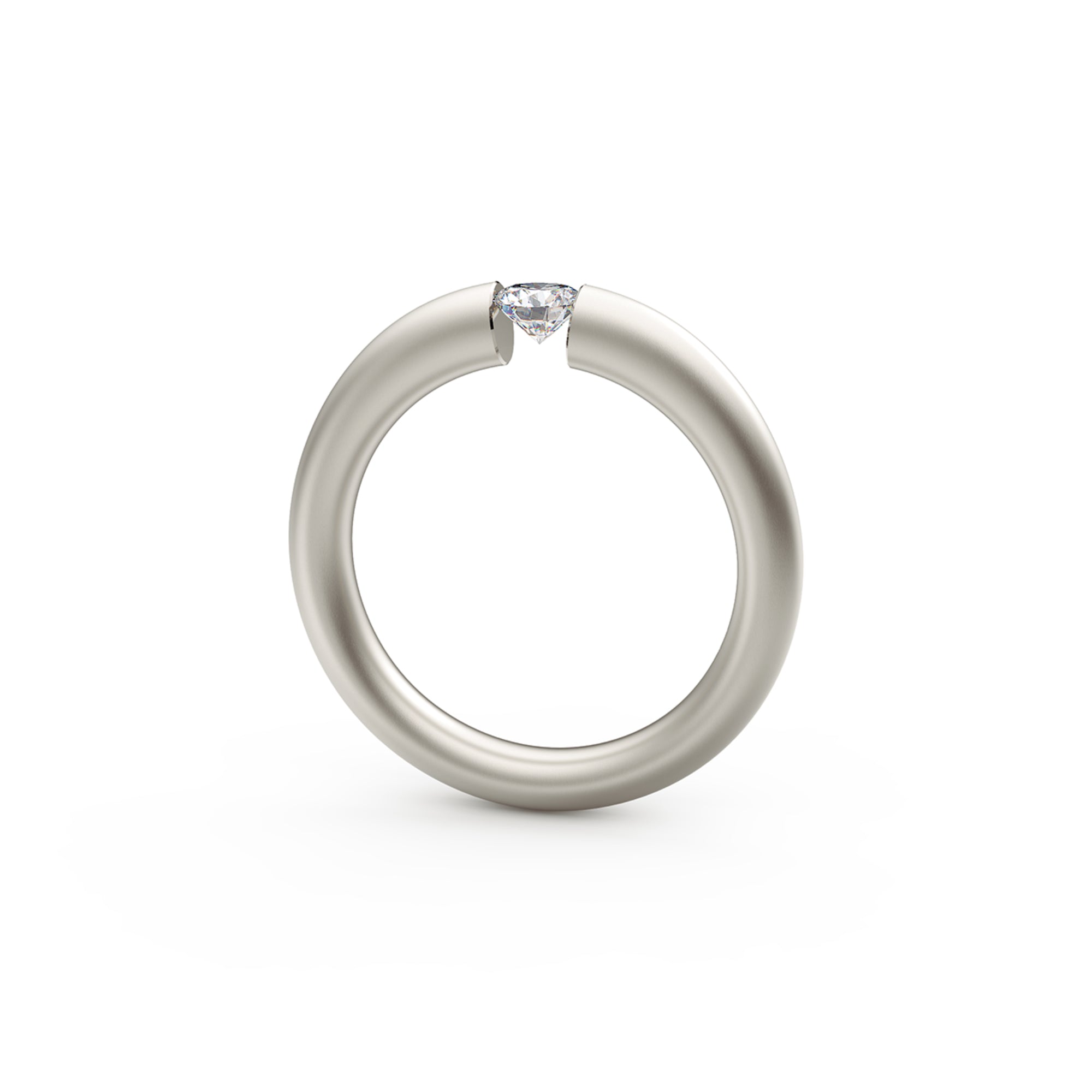 Niessing Spannring® Verlauf - N141790-3.3mm-0.25ct (25ct-fvs1-satin-fg) mit Diamant