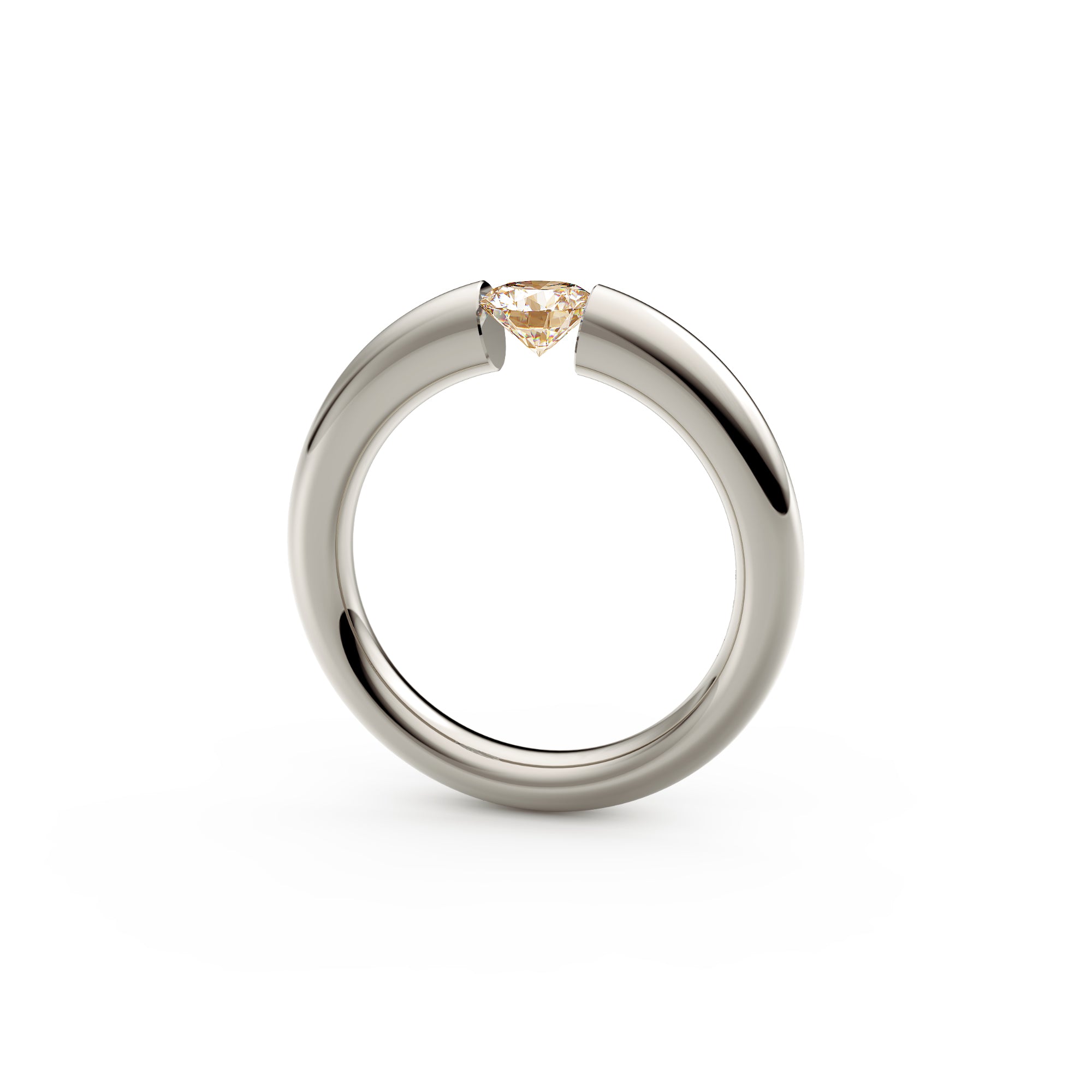Niessing Spannring® Verlauf - N141790-3.7mm-0.5ct (5ct-cinnamon-gloss-fg) mit Diamant