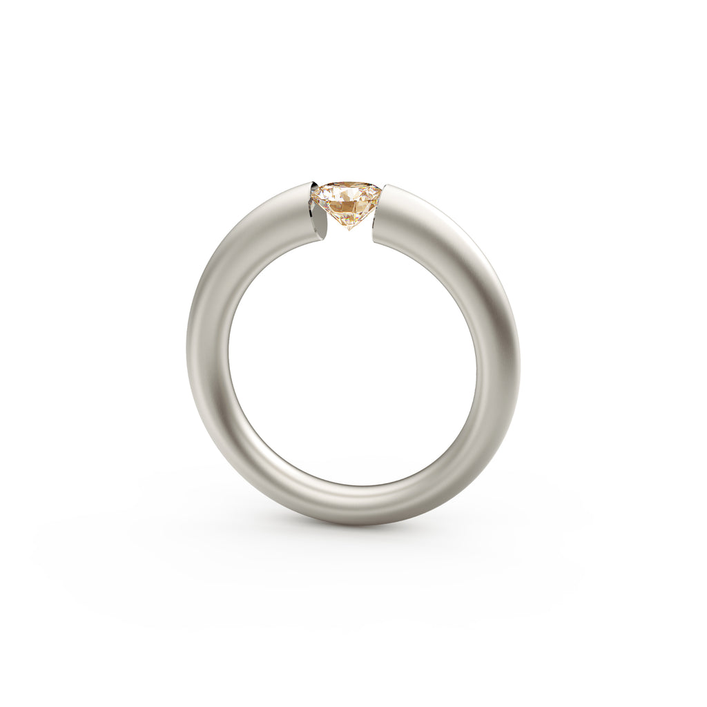 Niessing Spannring® Verlauf - N141790-3.7mm-0.5ct (5ct-cinnamon-satin-fg) mit Diamant