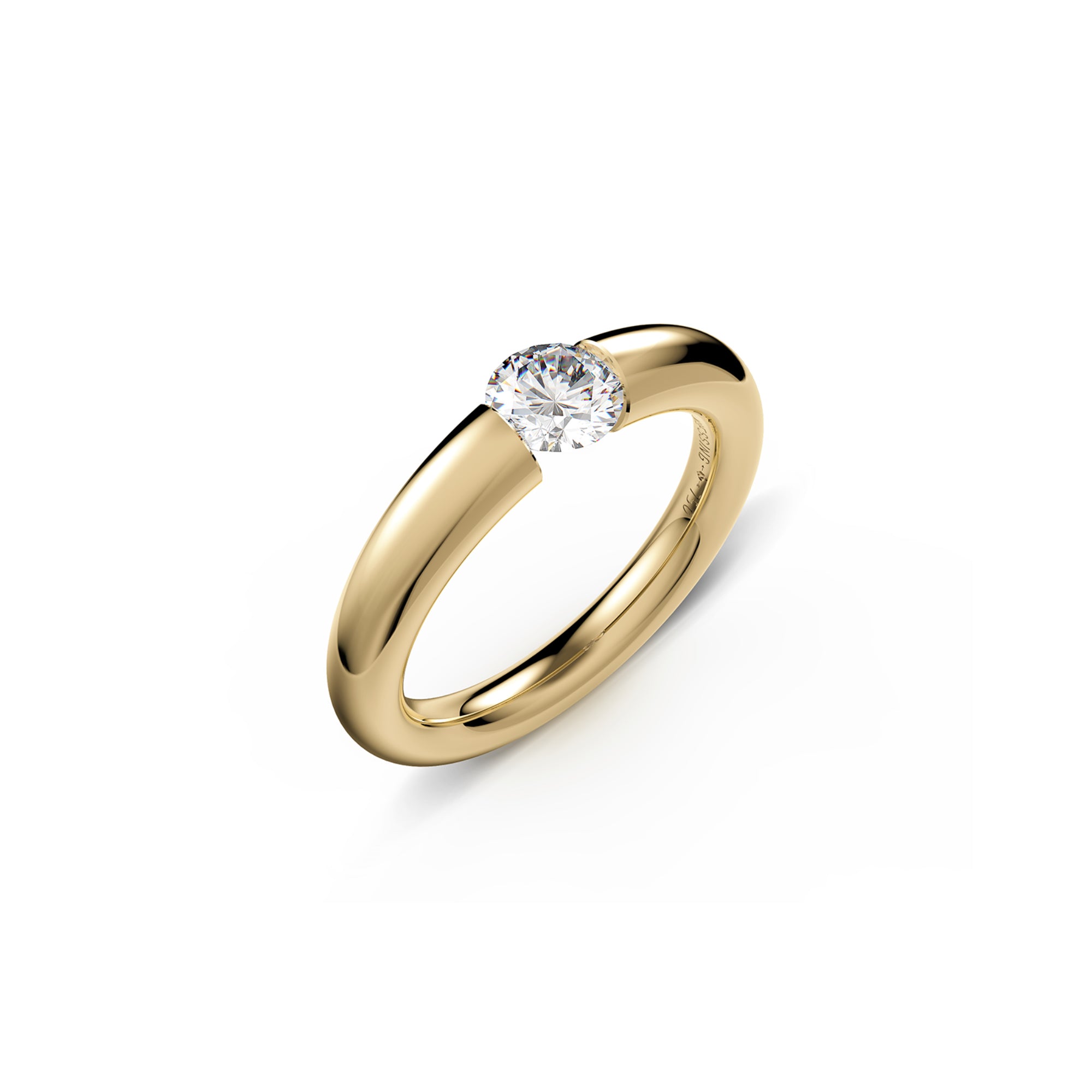 Niessing Spannring® Verlauf - N141790-3.7mm-0.5ct (5ct-fvs1-gloss-cy) mit Diamant