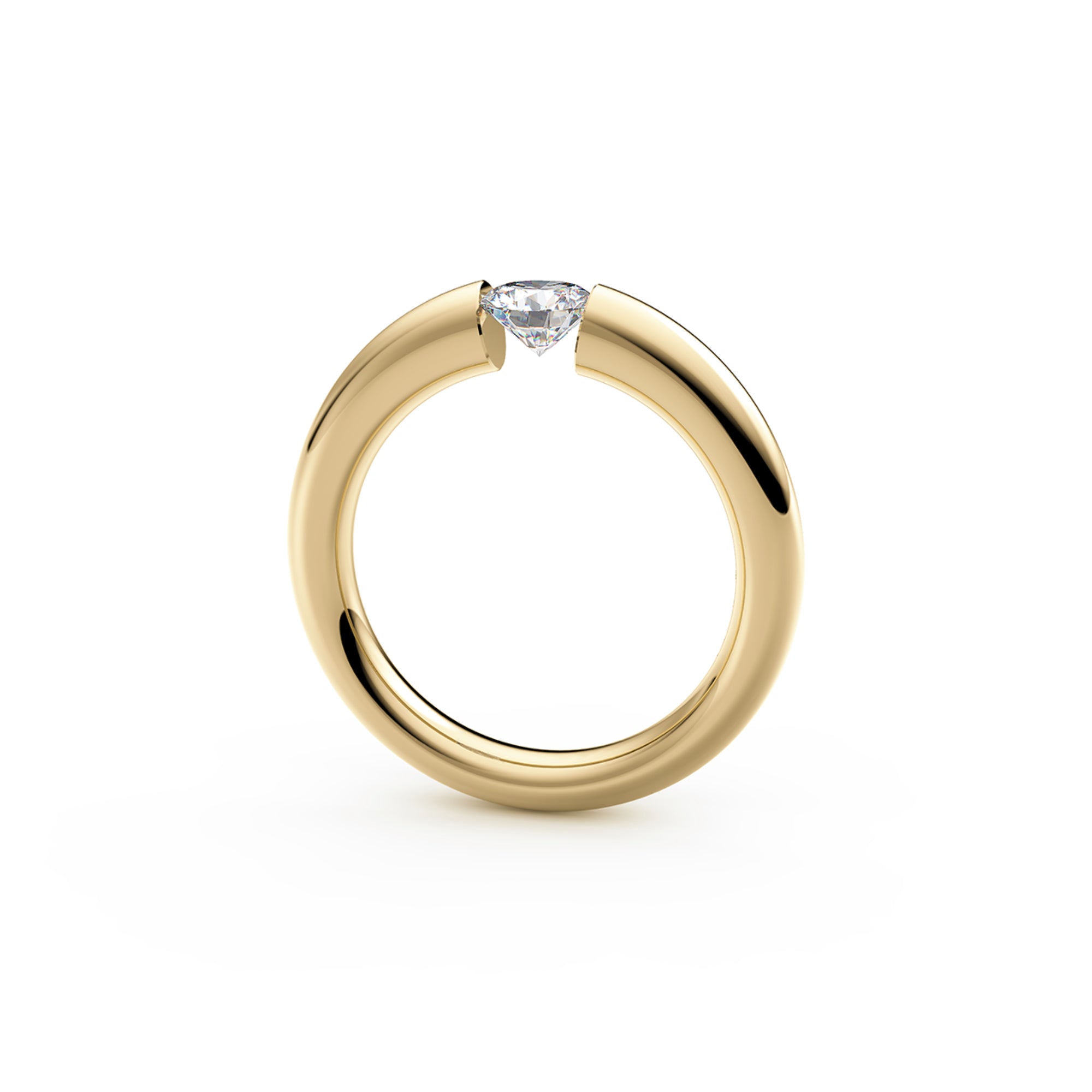 Niessing Spannring® Verlauf - N141790-3.7mm-0.5ct (5ct-fvs1-gloss-cy) mit Diamant