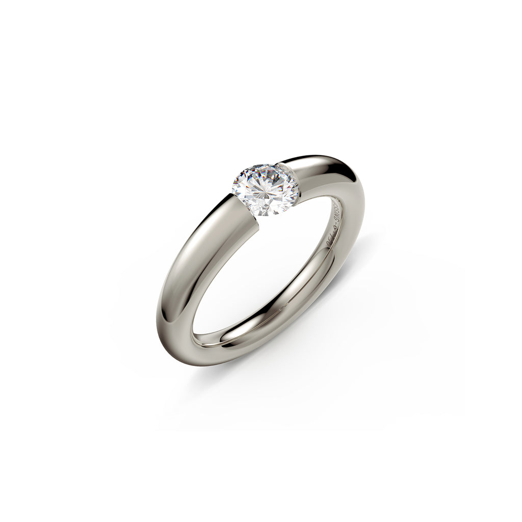 Niessing Spannring® Verlauf - N141790-3.7mm-0.5ct (5ct-fvs1-gloss-fg) mit Diamant