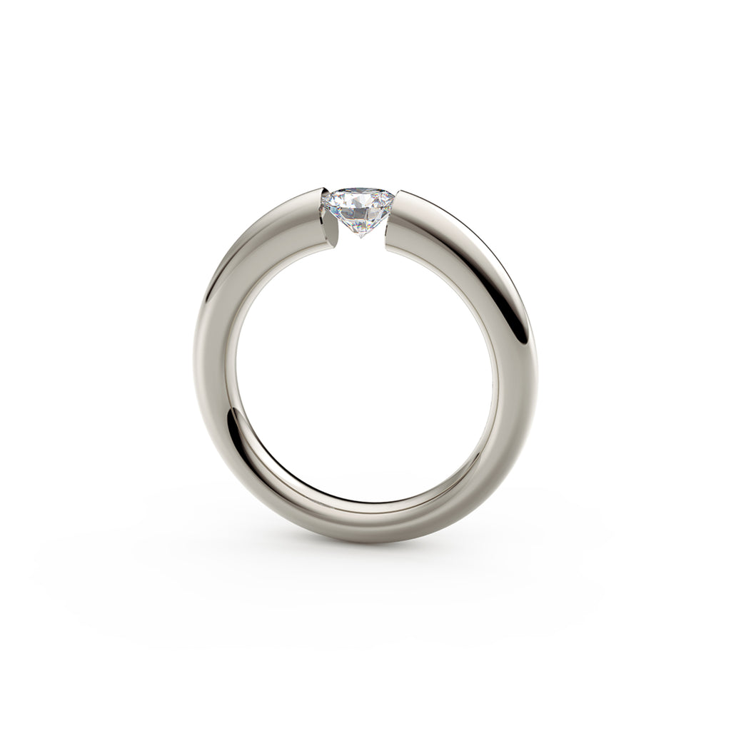 Niessing Spannring® Verlauf - N141790-3.7mm-0.5ct (5ct-fvs1-gloss-fg) mit Diamant
