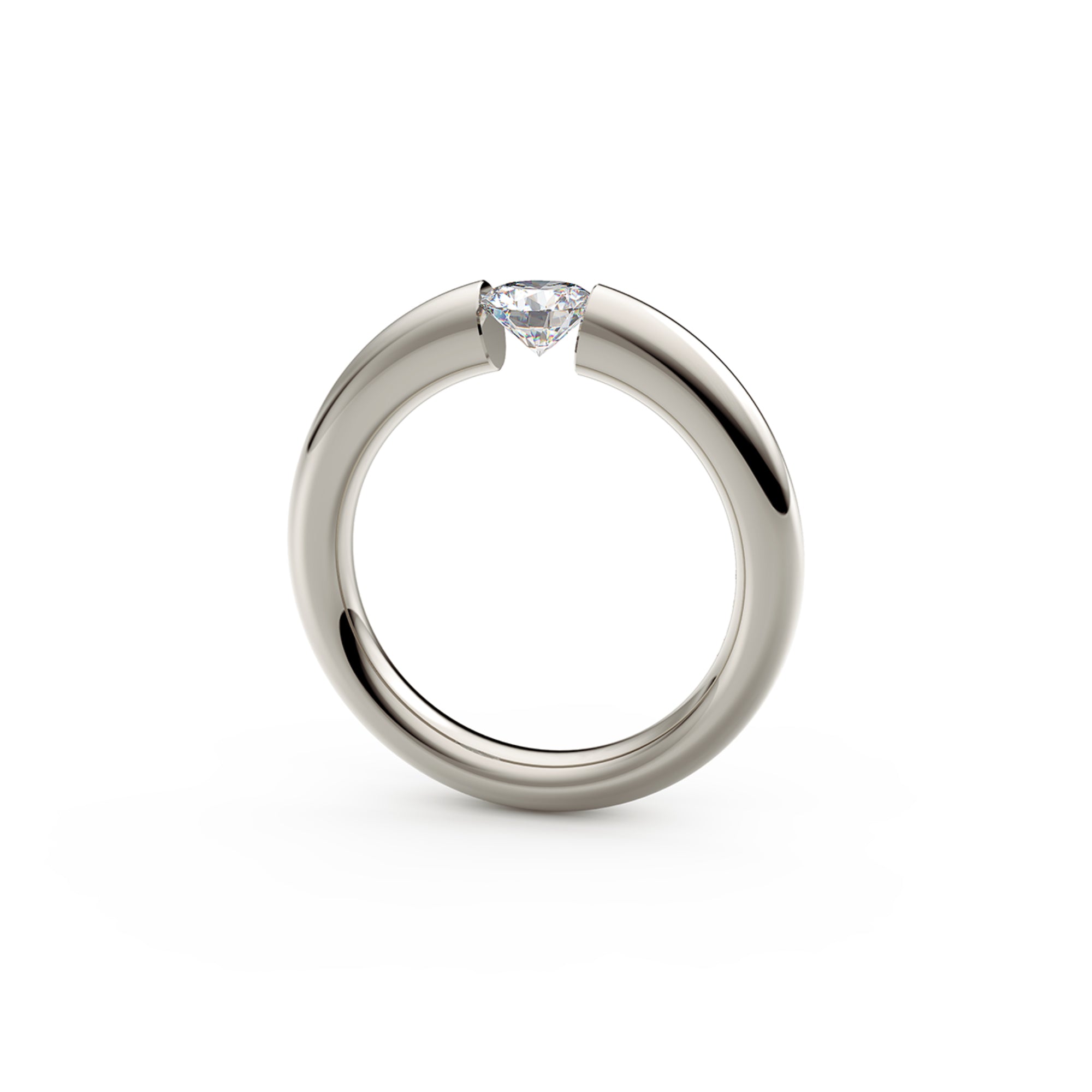 Niessing Spannring® Verlauf - N141790-3.7mm-0.5ct (5ct-fvs1-gloss-fg) mit Diamant