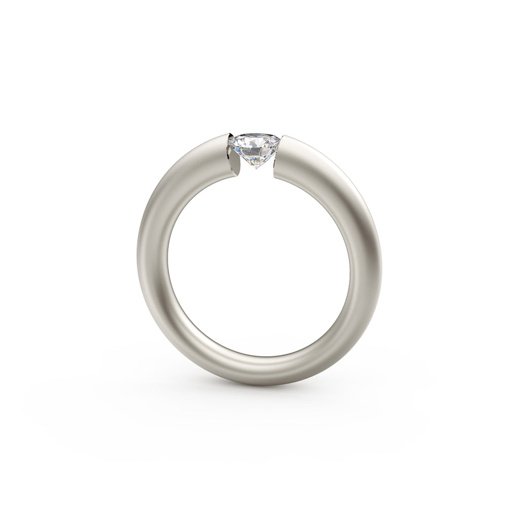 Niessing Spannring® Verlauf - N141790-3.7mm-0.5ct (5ct-fvs1-satin-fg) mit Diamant