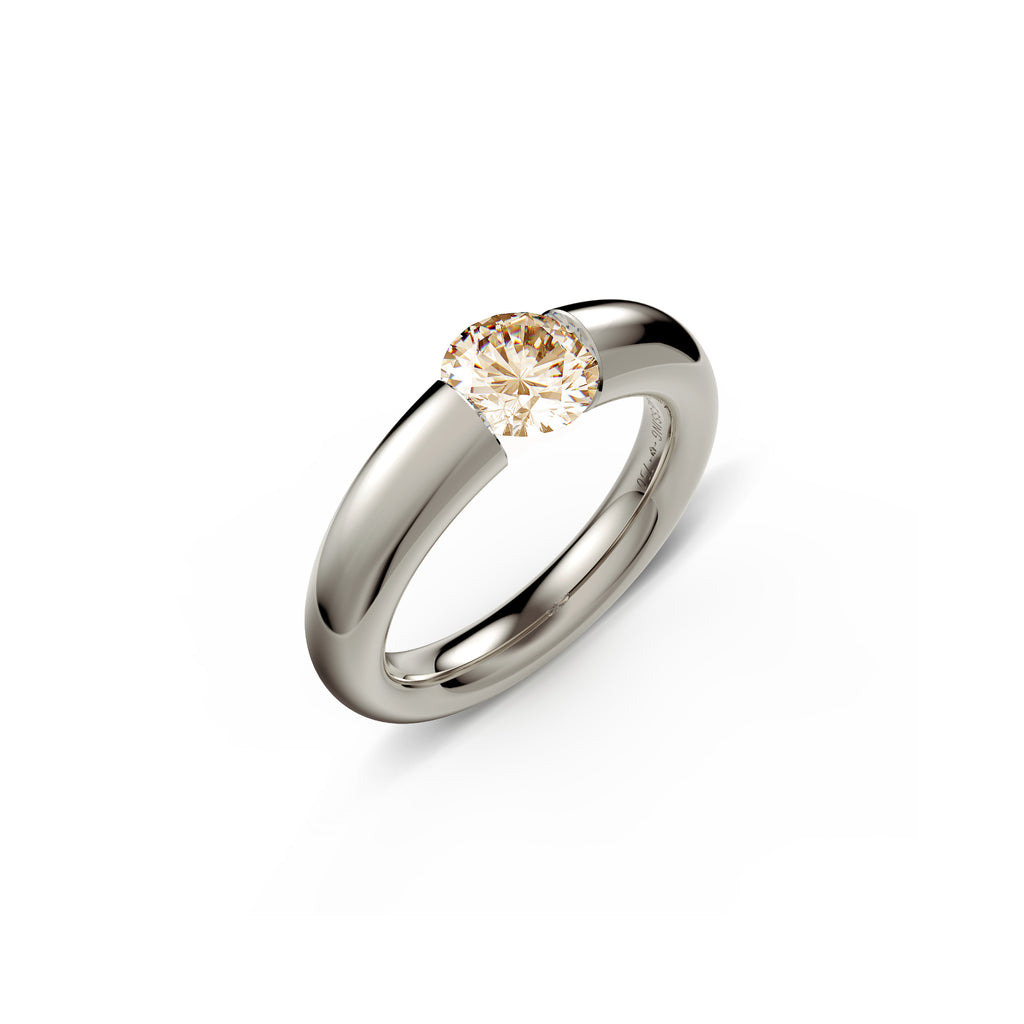 Niessing Spannring® Verlauf - N141790-4.5mm (5mm-1ct-cinnamon-gloss-fg) mit Diamant