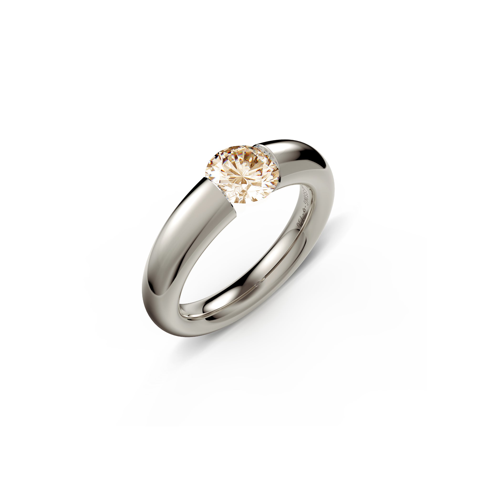 Niessing Spannring® Verlauf - N141790-4.5mm (5mm-1ct-cinnamon-gloss-fg) mit Diamant