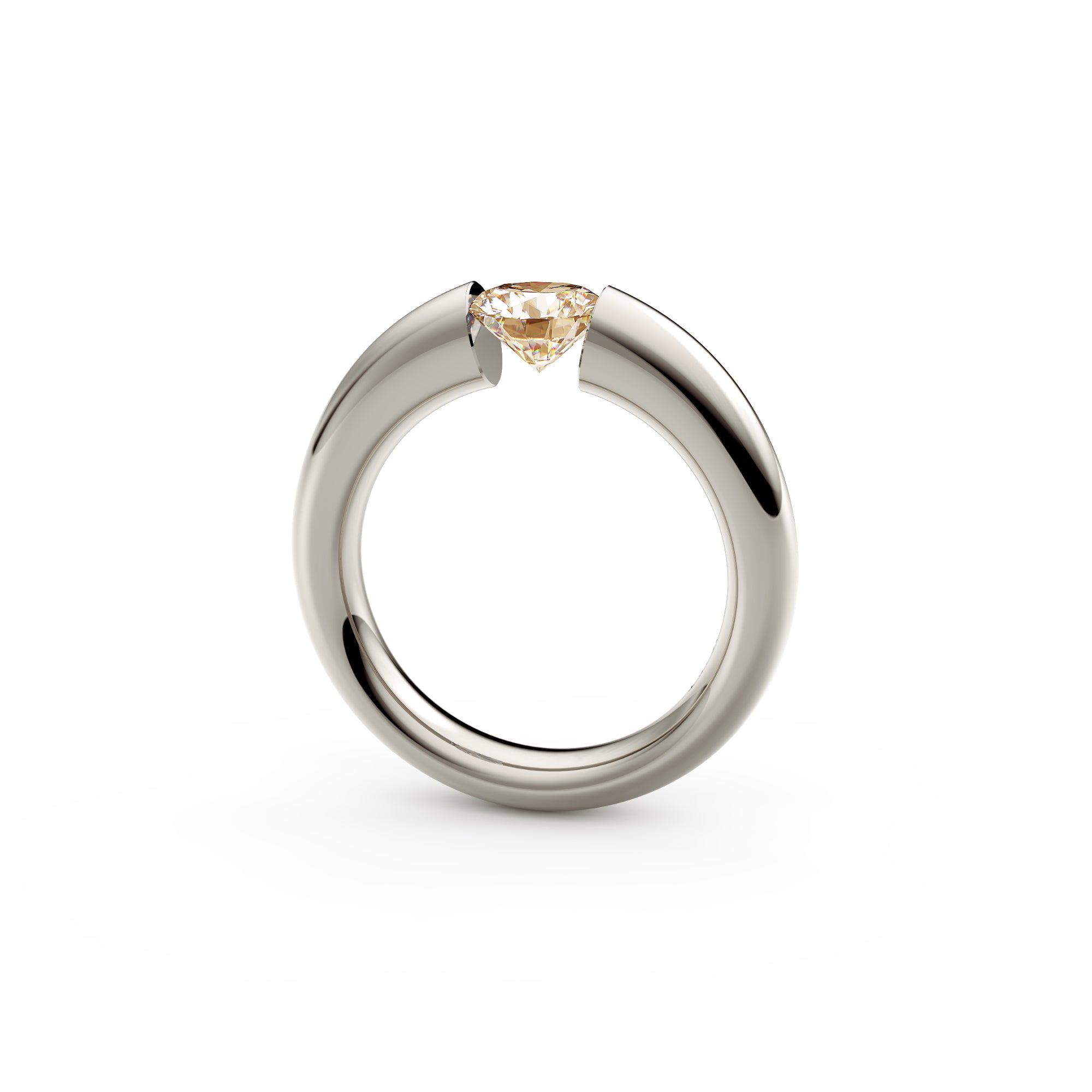 Niessing Spannring® Verlauf - N141790-4.5mm (5mm-1ct-cinnamon-gloss-fg) mit Diamant