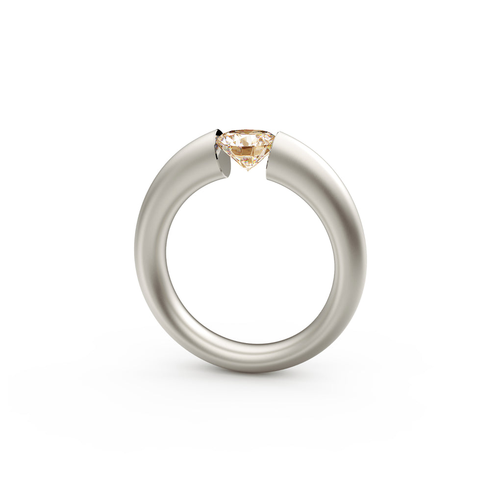 Niessing Spannring® Verlauf - N141790-4.5mm (5mm-1ct-cinnamon-satin-fg) mit Diamant