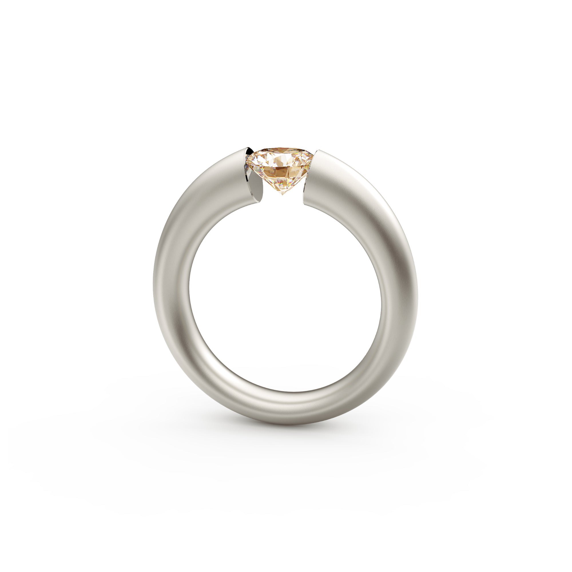 Niessing Spannring® Verlauf - N141790-4.5mm (5mm-1ct-cinnamon-satin-fg) mit Diamant